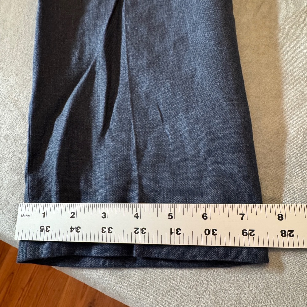 J. Crew Mens Thompson 100% Linen Pants 34x32 Navy Tapered Quiet Luxury Preppy - Picture 9 of 9